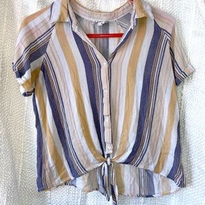 Striped button down shirt